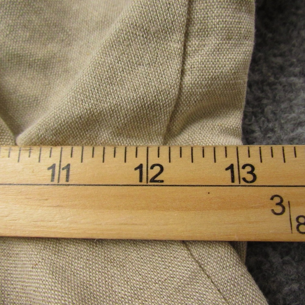 Vintage Savane Silkworks‎ Chino Shorts Mens 36 Beige Linen Blend Pleated Preppy - Picture 6 of 13